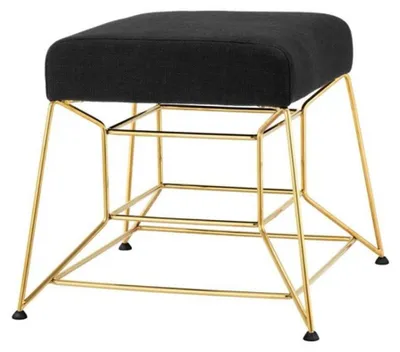 Produktbild von Casa Padrino Luxus Sitz Hocker Gold Finish 52 x 52 x H. 46 cm - Luxus Kollektion
