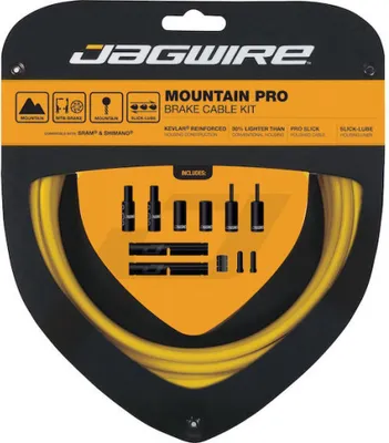 Obrázek produktu pro Sada brzdových lanek Jagwire Mountain Pro vyztužená Polyamidem, žlutá – přesný brzdný výkon...