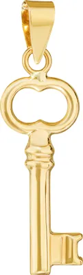Produktbild von NKlaus Kettenanhänger Schlüssel 333 Gelb gold 8 Karat 19x7mm Talisman Amulett Anhänger 14405