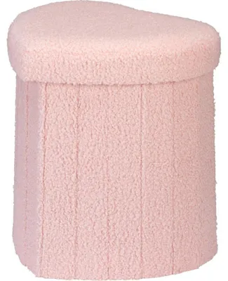 Produktbild von Hocker mit Herzablage 34 × 28 × 35 cm rosa