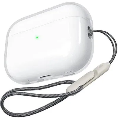 Produktbild von Famanu TPU Schutzhülle für AirPods 4 mit Karabiner und Reinigungsset - Transparent