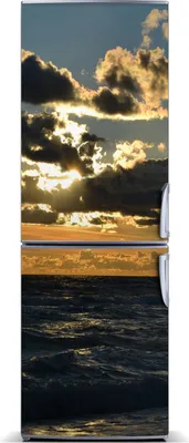 Produktbild von Tulup Kühlschrankdekoration - Magnetmatte - 60 cm x 180 cm - Magnet auf dem Kühlschrank - Sonnenuntergang Meer