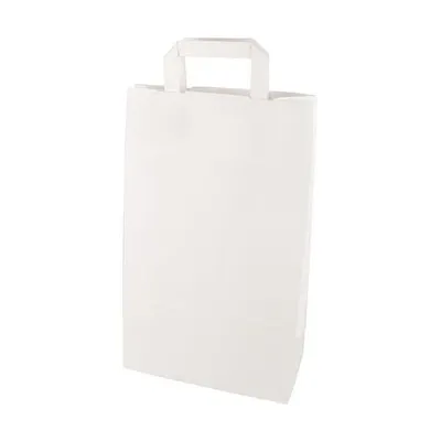 Produktbild von Papstar Papiertüten 36 x 22 x 10 cm weiß mit Tragegriff 8 x 50 Stück
