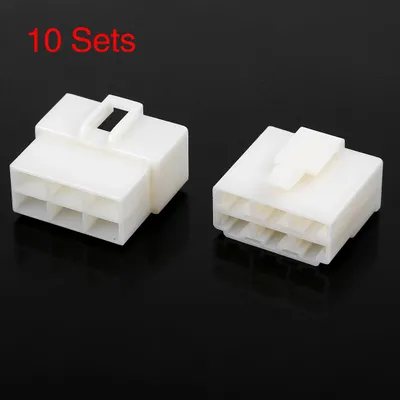 Image de 10 ensembles 6.3mm 6 Broche voiture Automobile Connecteur fil électrique Boîtier
