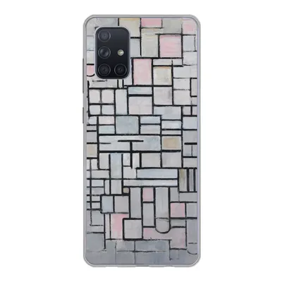 Produktbild von MuchoWow® Handyhülle Schutzhülle Hülle für Samsung Galaxy A51 Komposition 6 - Piet Mondrian Silikon Softcase Handy Hülle - Schutzabdeckung