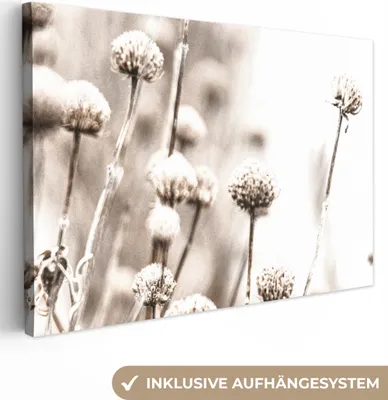Produktbild von MuchoWow® - Leinwandbilder - Blumen - Pflanzen - Stillleben - Natur, Wandbild, Wanddeko Bilder Wohnzimmer, 120x80 cm