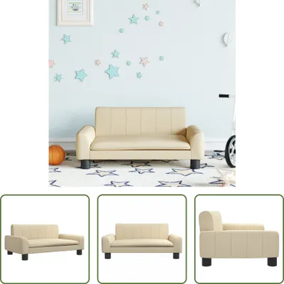 Produktbild von The Living Store Kindersofa Creme 70x45x30 cm Stoff