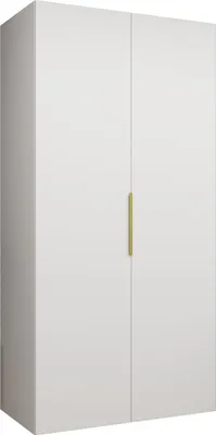 Produktbild von MEBLE KRYSPOL, Kleiderschrank, Schrank 100 cmx202x52, Weiß, Gold