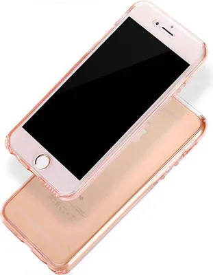 Image de Coque en silicone transparent pour Apple iPhone 6 Plus / 6s Plus, couleur rose, protection intégrale