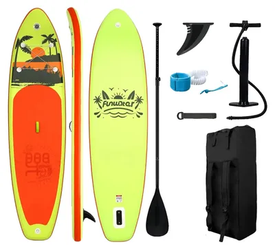 Zdjęcie produktu dla Deska do paddleboardingu, antypoślizgowa powierzchnia, lekka i łatwa do przenoszenia, wymiary: 335 x 84 x 15 cm