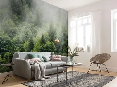 Produktbild von Komar Vlies Fototapete - Forest Land - Größe: 400 x 250 cm (Breite x Höhe) - 4 Bahnen