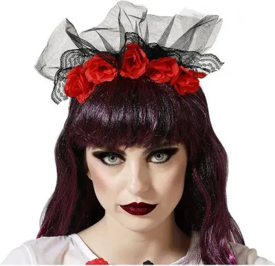 Image de Atosa Diadème d'Halloween Rouge Rouge Taille unique