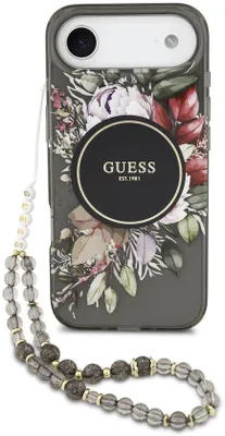 Image de Coque arrière Guess - iPhone 17 Air - Noir - Avec cordon à perles -