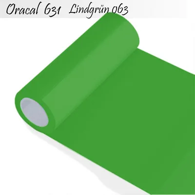 Produktbild von Oracal 631 - Orafol matt - Plotterfolie - für Küchenschränke und Dekoration Folie 10m (Laufmeter) Rolle - 100 cm Folienhöhe - 63-lindgrün + GRATIS ein Schmetterlingsset W400 von Indigos UG