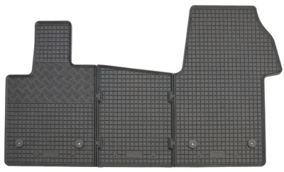 Gummifußmatten Set 3-teilig für VW T7 Multivan (2022-), schwarz