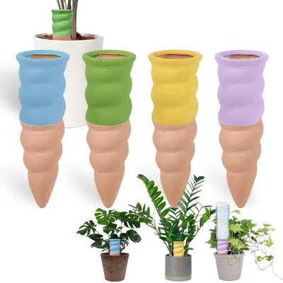 Produktbild von Sonstiges Teichzubehör Bewässerungskugeln, 4 Stück, Tonkegel, Bewässerung, Wasserspender, Pflanzen, Bewässerung, Zimmerpflanzen, selbstbewässerndes To