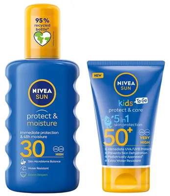 Produktbild von Nivea Protect & Moisture SPF 30 Sonnenschutzspray Bräunungsset für Sonne und Strand
