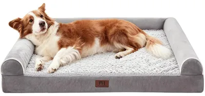 Immagine prodotto di Cuccia ortopedica per cani, colore grigio, dimensioni L: 127 x 91 x 19 cm