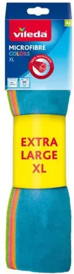 Product packaging for Vileda microfibre cloths.