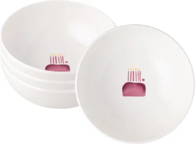 Produktbild von Villeroy & Boch With Love Müslischale ø 16,9 cm Happy Birthday 4er Set