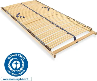 Produktbild von Lattenrost 180x190 cm vormontiert Blauer Engel- 42 Latten 7-Zonen Birkenschichtholz belastbar 150 Kg  Germany