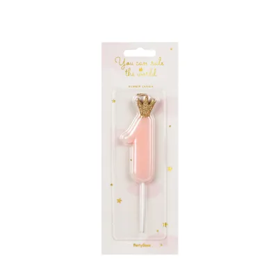 Produktbild von Geburtstagskerze 1 rosa