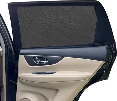 Produktbild von Famanu Auto-Sonnenschutz für Babys - Atmungsaktive und Dehnbare Scheibenblenden - 126 x 52 cm (2 Stück)