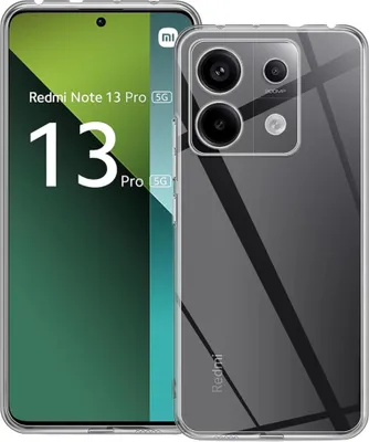 Produktbild von Hülle für Xiaomi Redmi Note 13 PRO 5G - Transparent Handyhülle Kratzfest Schutzhülle Ultra Dünn Phonillico®