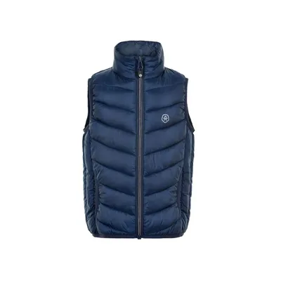 Immagine prodotto di Gilet imbottito in piuma, pieghevole, per bambini, marca Color Kids, modello gilet, colore blu scuro, taglia 128