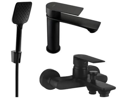 Zdjęcie produktu dla Mexen Royo R62 zestaw wannowy, czarny - 72203R62-70