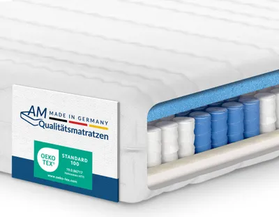 A cutaway view of a mattress showing its internal structure.