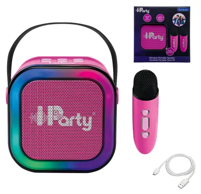 Immagine prodotto di Altoparlante Karaoke portatile Rosa con 2 microfoni wireless