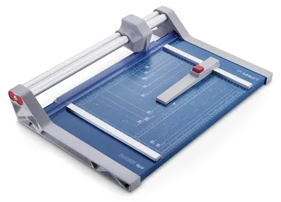 Produktbild von Papierschneider bis DIN A4, 20 Blatt Schneidleistung, 2 mm Schnitthöhe, blau