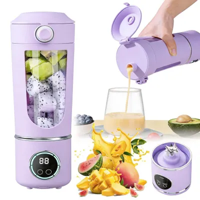 Mini-Mixer 700 ml, USB-wiederaufladbar, lila, tragbar