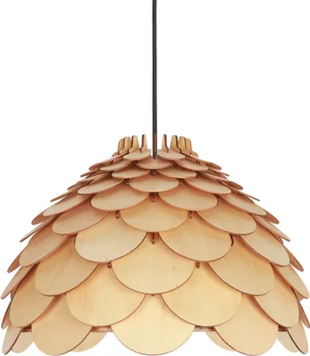 Image de Suspension Burgo en bois clair, 1xE27x60W, dimensions : 120x35x35 cm, IP20, Light Prestige