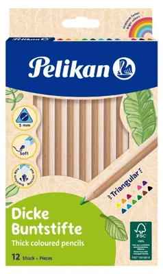 Produktbild von Pelikan Buntstifte dick dreikant 12 Stück