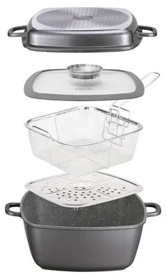 Immagine prodotto di STONELINE® Teglia multifunzione quadrata da 28 cm con coperchio