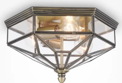 Produktbild von Maytoni Moderne Deckenleuchte Zeil 3xE27 excl. in Bronze aus Metall Glas 60 W für Küche, Schlafzimmer, Wohnzimmer, Esszimmer, Lobby
