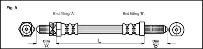 Immagine prodotto di Tubo freno 253mm METZGER per FORD ESCORT IV