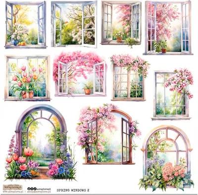 Produktbild von AUFKLEBER ScrapLove Dekor Stickers - Spring Windows 2