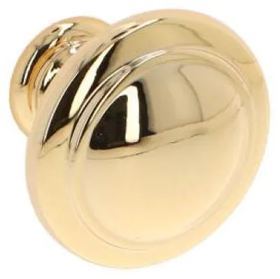 Zdjęcie produktu dla Złote uchwyty do mebli, wykonane z zamaku. Średnica 30 mm. Zestaw 6 sztuk