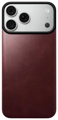 Obrázok produktu pre Nomad magnetický kožený zadný kryt, bordový (Horween), MagSafe - iPhone 18 Pro Max/17 Pro Max