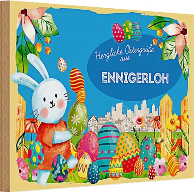 Produktbild von Holzschild Ostern Ostergrüße 30x20cm ENNIGERLOH