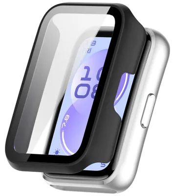 Produktbild von Smartwatch Hülle + Schutzglas für Huawei Band 11 Pro / 11 Pro NFC Matt Schwarz