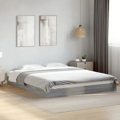 Produktbild von "2026 Aktion"Bettgestell - CLORIS - Doppelbett - Robust und langlebig - ohne Matratze Grau Sonoma 160x200 cm - Einfache Montage -  Holzwerkstoff - NeuMöbel2977931