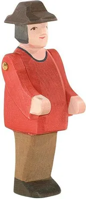 Produktbild von Ostheimer Holzfigur Bauer mit beweglichen Armen, 19,6 x 11 x 5,8 cm