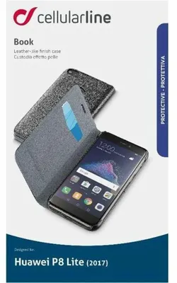 Produktbild von Cellularline Book - P8 Lite (2017), Geldbörsenhülle, Huawei, P8 Lite (2017), 13,2 cm (5.2"), Schwarz
