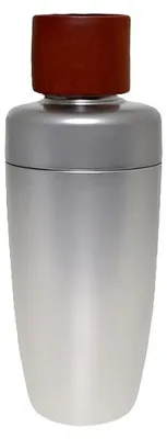 Produktbild von Cocktail-Shaker aus Holz und Silber, 8,5 x 8,5 x 24 cm