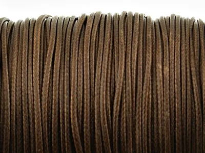 Produktbild von Vintageparts Polyesterkordel gewachst 10 m Braun 1 mm geflochten