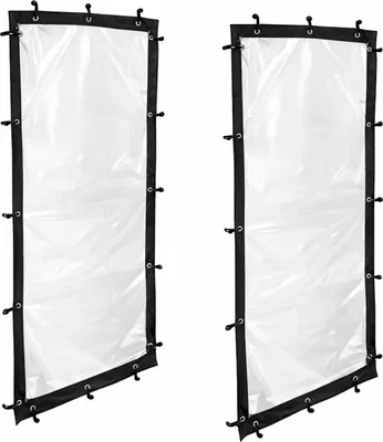 Produktbild von Wetterschutz Set Seitlich 66 x 148 cm, 2 Seiten für Kaminholzregal T/H 70 x 185 cm, PVC Transparent